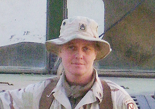 Staff Sgt. Jessica Wing during her first deployment in 2003 to the Middle East.