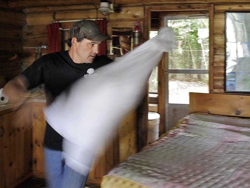 Dana Black can be found changing linens and doing other chores at Spencer Pond Camps ...