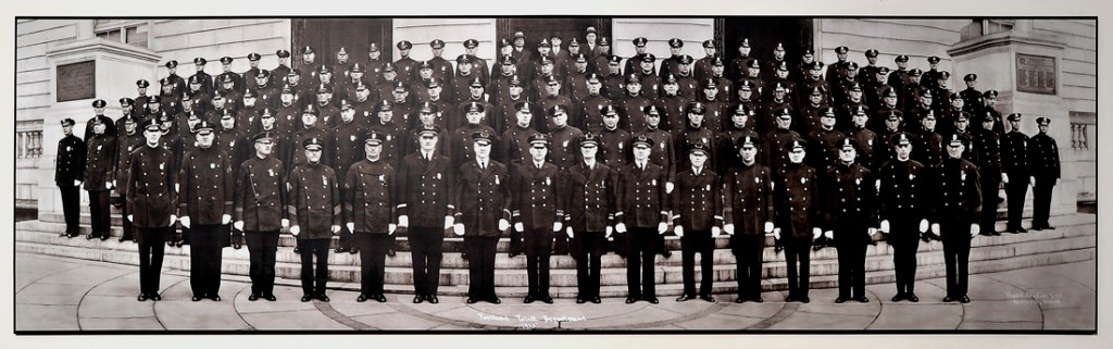 Police group shot photographed in 1933.