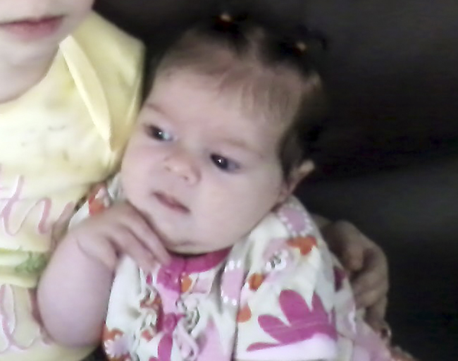 An undated photo provided by Nicole Greenaway shows her 3-month-old daughter, Brooklyn Foss-Greenaway, of Clinton, Maine, who died while in a babysitter's care on July 8, 2012.