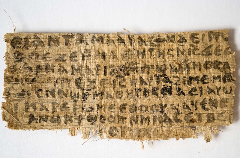 This 4th-century fragment of papyrus is described by divinity professor Karen L. King as the only existing ancient text that quotes Jesus explicitly referring to having a wife.