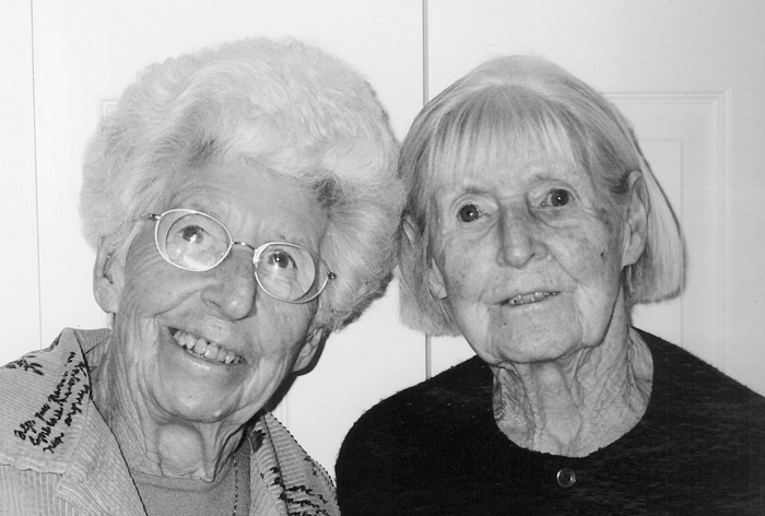Ruth Grant, right, with her sister, Majorie Hobson.