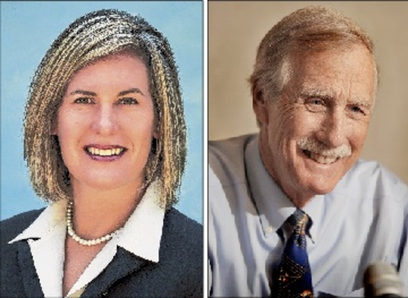 Senate candidates Cynthia Dill, Democrat, and Angus King, independent
