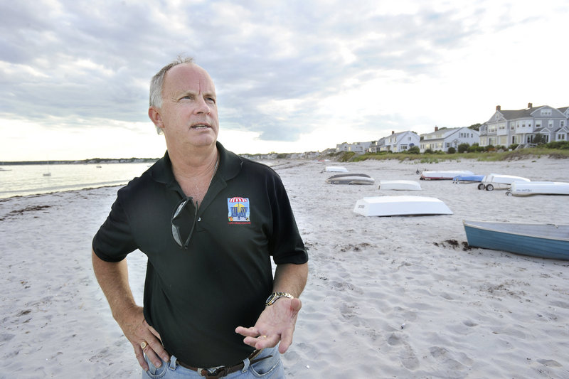 This July 2011 file photo shows Goose Rocks Beach homeowner Mic Harris, who is one of many plaintiffs suing the town of Kennebunk for trying to expand the public's access to the beach.