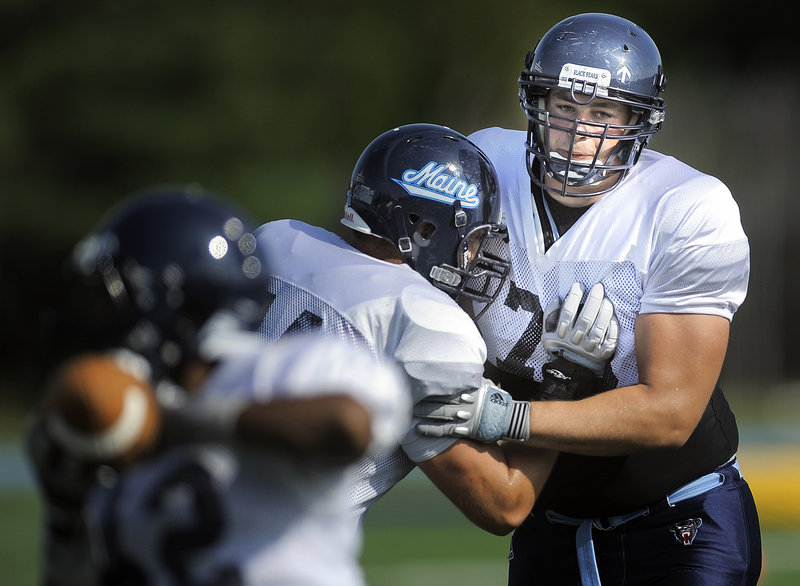 Benedict Wezel discovered football in his native Berlin, played for a club team there, and now is at UMaine with hopes of someday getting a chance to play in the NFL.