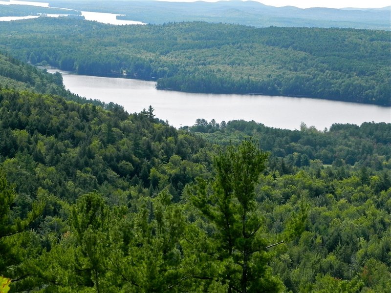The reward for a trek up Mount Tire’m outside Waterford is a splendid view of Bear Pond, whose beauty is unsurpassed for such a small body of water.