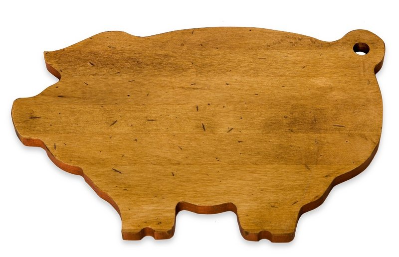 J.K. Adams’ fanciful pig board ($30) is made of maple. You can also get a chicken, a cow, a rooster and a fish. They have a food-safe antique stain and retro-colored edges, and are lightly distressed.