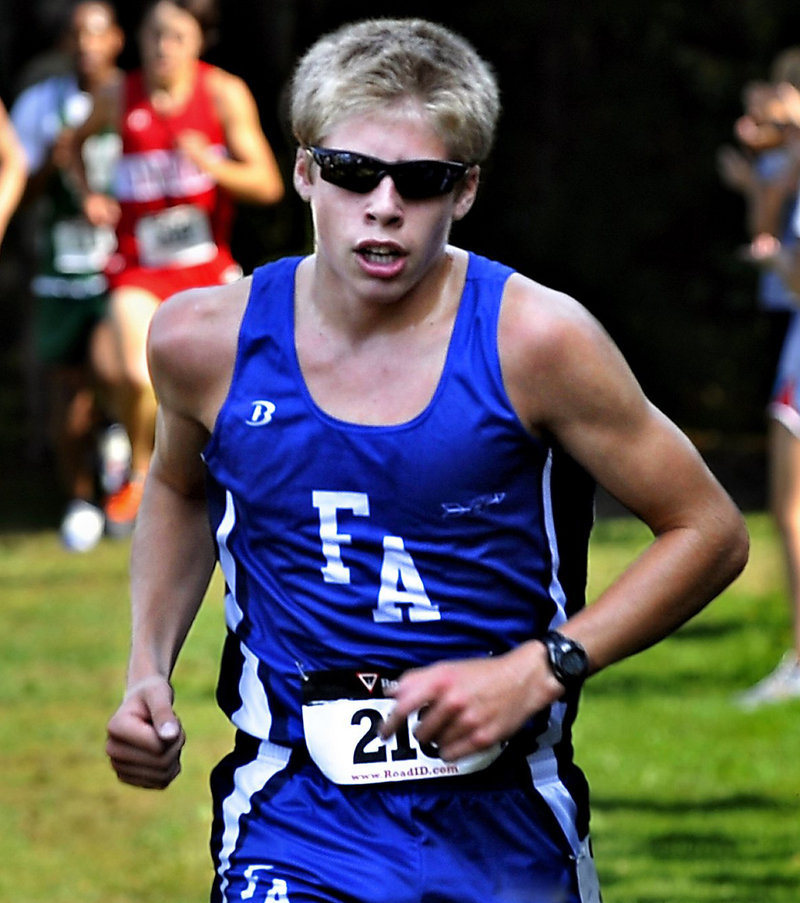Silas Eastman, a senior at Fryeburg Academy , is wrapping up a stellar high school career. He is the two-time defending Class B champ and placed 10th in New England.