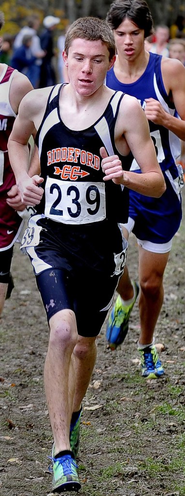 Cameron Nadeau, a senior at Biddeford, will benefit by the graduation of the four seniors who placed ahead of him in the Class A championship meet last fall.