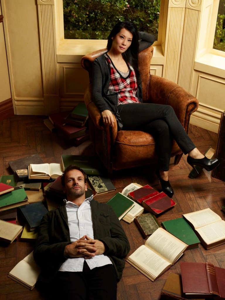 Jonny Lee Miller and Lucy Liu as Holmes and Watson in CBS’s “Elementary”