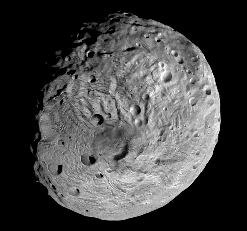 The south pole of the giant asteroid Vesta was photographed by the NASA Dawn spacecraft during its yearlong visit.