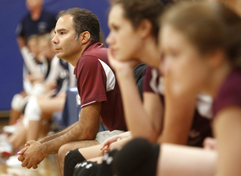 Rob Thompson, the volleyball coach at Cape Elizabeth since the team moved to varsity status in 2008, says cuts to athletic budgets may be keeping the sport from growing faster.