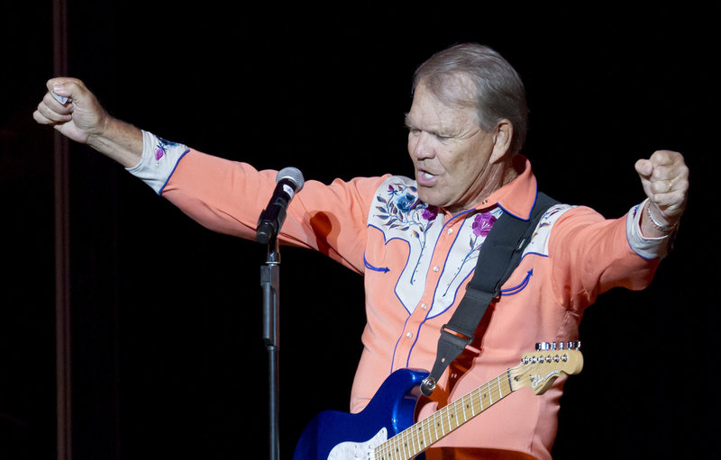 Glen Campbell performs Sept. 6 during his Goodbye Tour in Little Rock, Ark. The 76-year-old member of the Country Music Hall of Fame is battling Alzheimer’s.