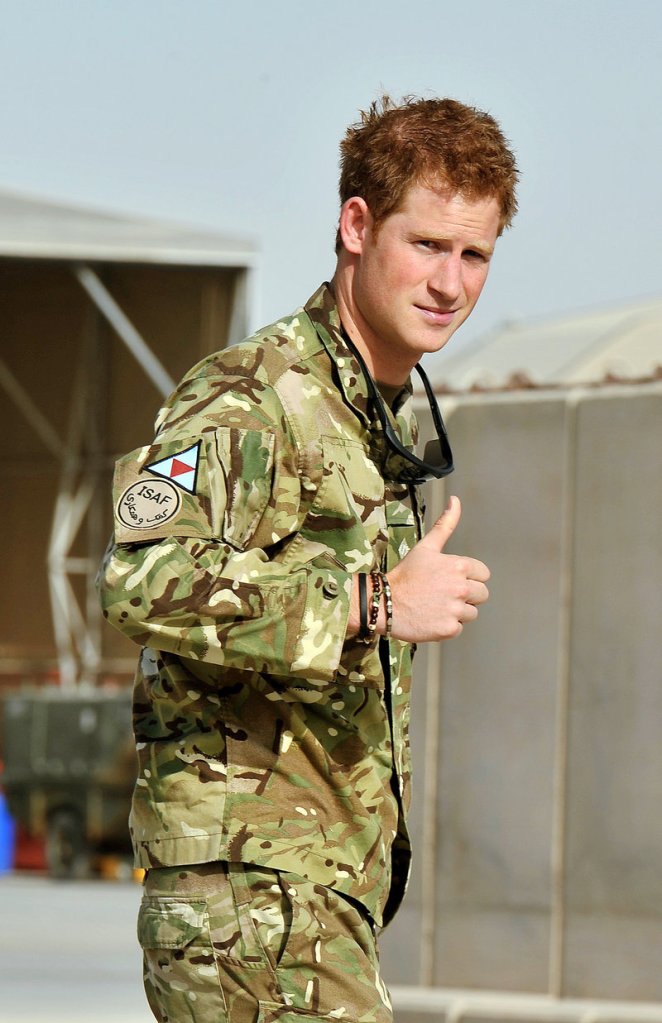 Britain’s Prince Harry arrived at Camp Bastion in Afghanistan on Friday.