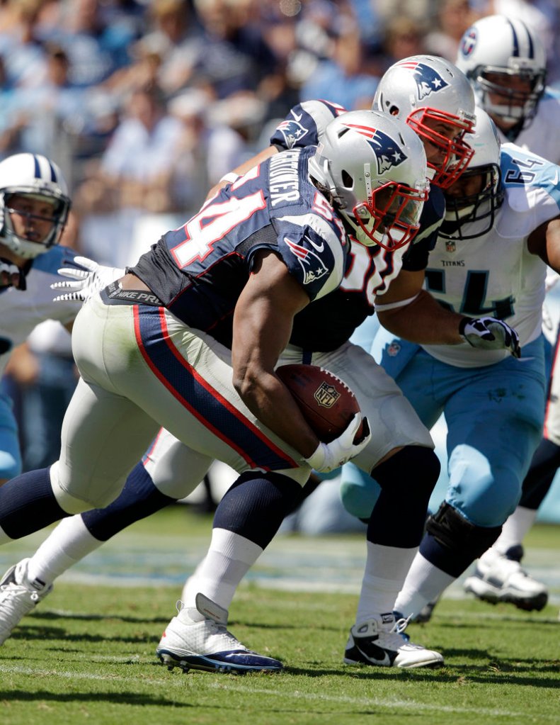 Dont’a Hightower, another first-round pick for the Patriots last April, returned a fumble for a touchdown in Sunday’s win against Tennessee.