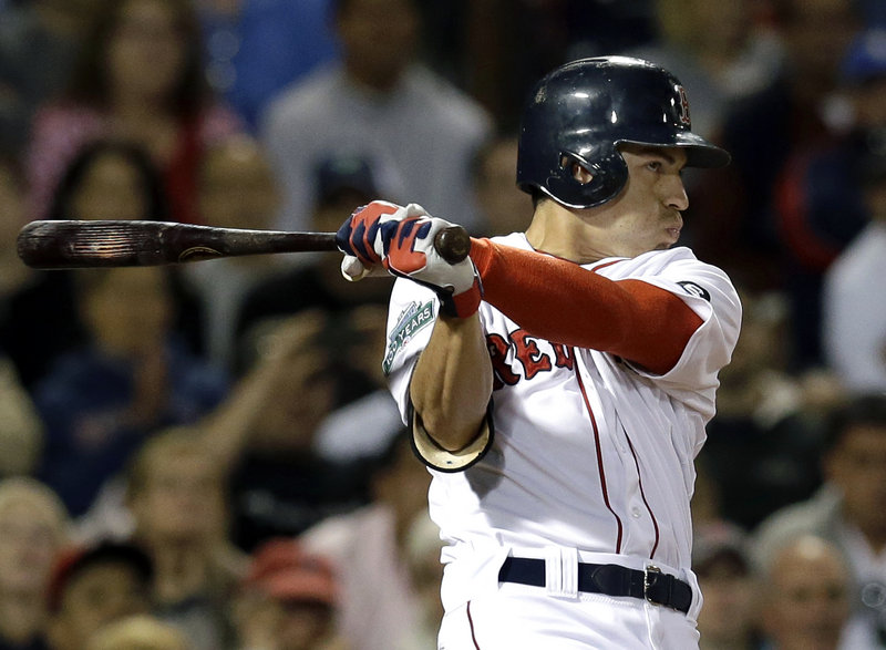 Jacoby Ellsbury, on his 29th birthday, delivers the winning single in the ninth inning Tuesday night as the Boston Red Sox beat the New York Yankes, 4-3.