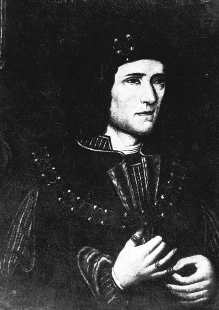 King Richard III of England is portrayed in a painting.