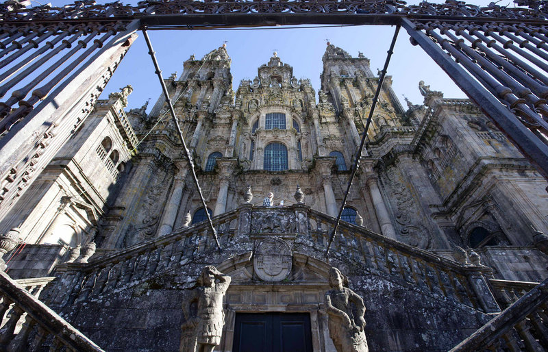 This cathedral in Santiago de Compostela is among the Catholic Church’s holdings in Spain. One of Spain’s largest landowners, the church could owe up to $3.9 million in taxes a year – but it’s also facing its own financial troubles.