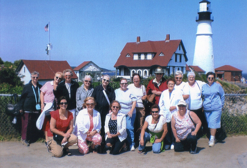 A widows group visits Portland Head Light in a program organized by the East Auburn Baptist Church.