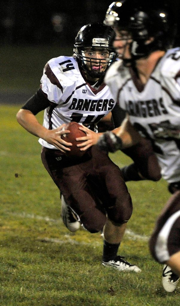 Greely quarterback Drew Hodge passed for 187 yards and three touchdowns Friday night as the Rangers sent Westbrook to its first setback, 33-12.