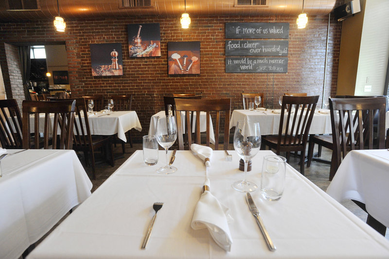 Five Fifty-Five’s dining room is formal, not stuffy. The award-winning Congress Street restaurant has become the darling of Maine’s high-end dining scene – with good reason.