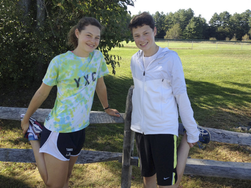 Sarah Becker, left, and her brother, Braden, joined cross country to prepare for Nordic skiing. Now it’s grown on them.