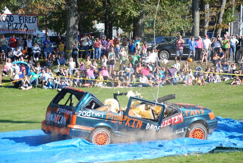 If they don’t fail inspection beforehand, vehicles selected to be in the Pumpkin Drop surely will afterward.