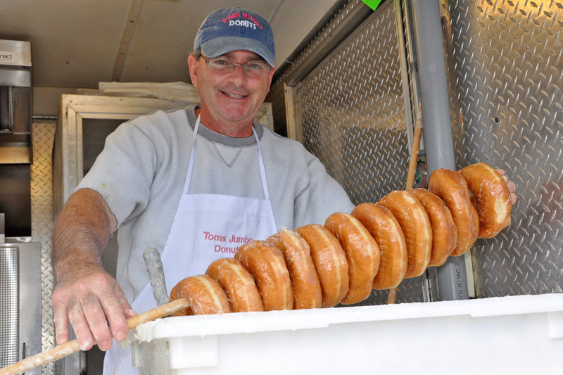For some in the know, the Fryeburg Fair is about treats from places like Tom’s Jumbo Donut.