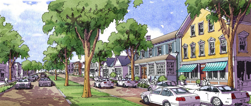 Brainstorming sessions by Yarmouth residents led to a vision of Route 1 as a pleasant, tree-lined boulevard. The sessions sought input for new zoning in the commercial corridor.