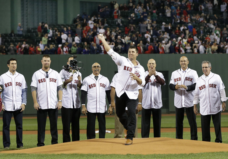 Keith Foulke, who threw the pitch that clinched the World Series for the Boston Red Sox in 2004, was on the Fenway Park mound with several teammates from that magical season Tuesday night. Only eight years ago …