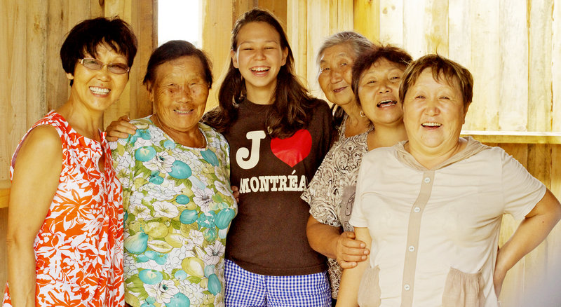From left, Svetlana Bell, Mya Nekrasova (Svetlana Bell’s aunt), Ihila (her daughter), Tonya Suanka, Valya Zhuravleva (Svetlana Bell’s sister), and Svetlana Smernova.