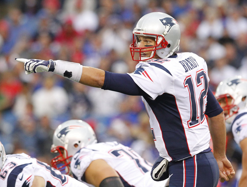 Tom Brady directed an offense that gained 580 yards Sunday – the fourth-most in Patriots history.