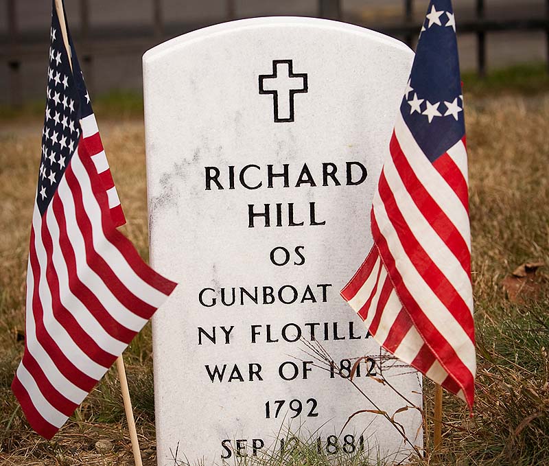 A new stone marks the grave of Richard Hill, an African-American veteran of the War of 1812 who died in 1861, at Eastern Cemetery in Portland. The gravestone has the wrong year of Hill's death.