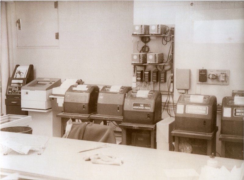 In the 1970s and before, these wire machines at the Press Herald received stories and photos from around the nation and the world from United Press International and the Assoicaitred Press.