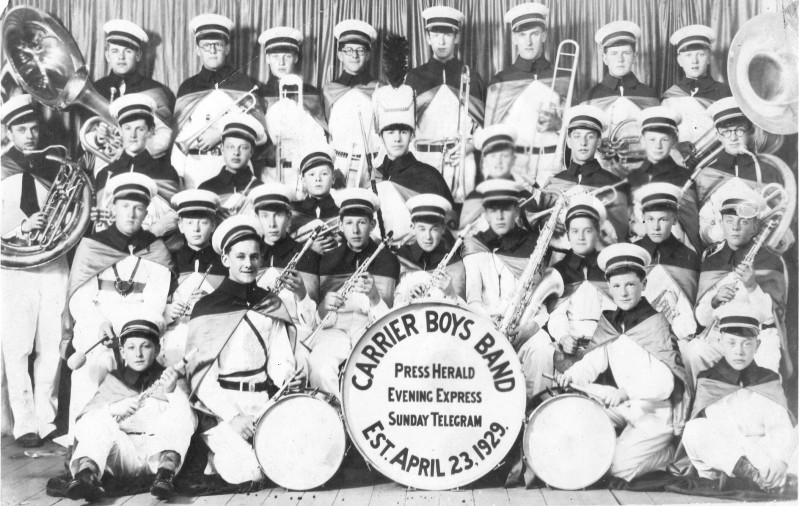 The Press Herald/Evening Express/Sunday Telegram Carrier Boys Band. Boston Herald photo