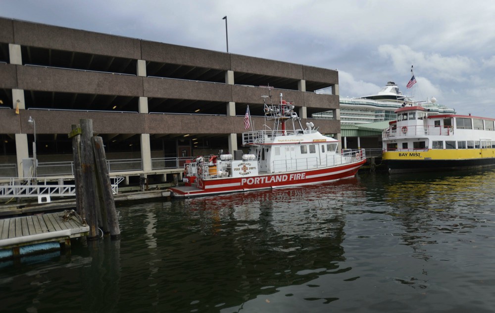 The Portland Fire Department's fire boat Wednesday, October 31, 2012. The city's fireboat crew quarters will likely be renovated at its current location inside the Casco Bay Lines parking garage.