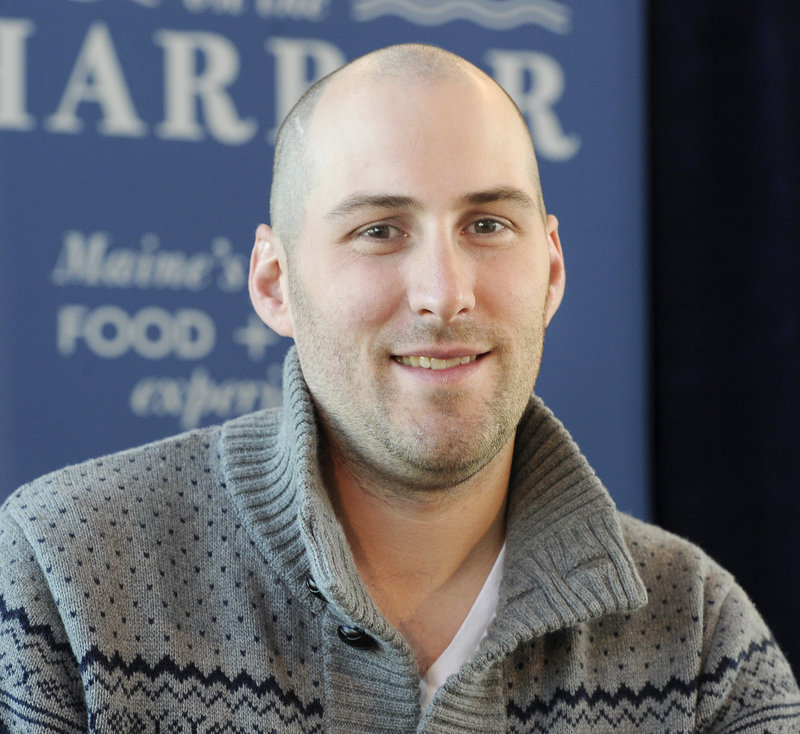 Kevin Walsh of Earth at Hidden Farm in Kennebunk is among the Top of the Crop competition finalists. The others are Shannon Bard of Zapoteca in Portland, Eric Flynn of Freeport’s Harraseeket Inn and Jeff Landry of The Farmer’s Table in Portland. Walsh is seen at last week’s Harvest on the Harbor preview at Ocean Gateway in Portland.