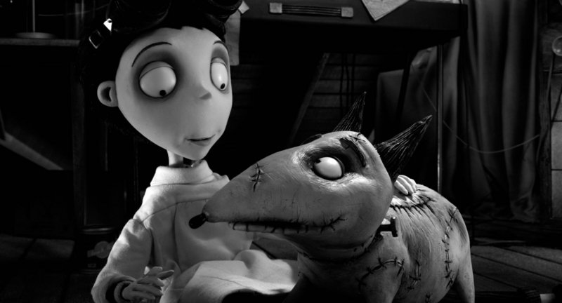Victor Frankenstein (voiced by Charlie Tahan) and his beloved Sparky.