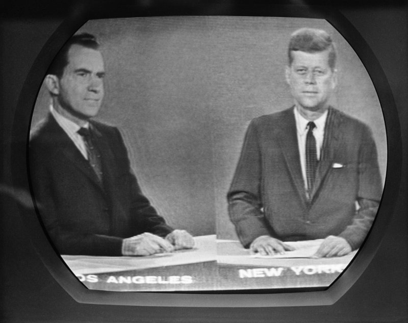 The 1960 Nixon-Kennedy debate, an event that marked the advent of the television age in politics, appeared not to influence the election outcome, with Kennedy’s poll average at 50.5 before the first debate and 50.6 after the last one.