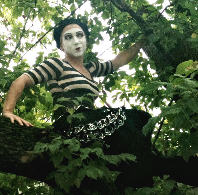 Mime Bettina Black plays the lead role in the current Smoke and Mirror show.