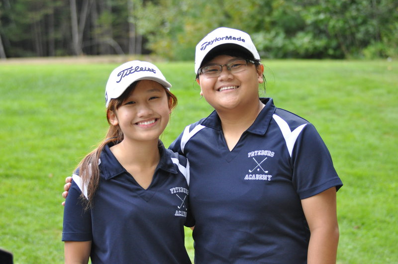 Van L. Nguyen, left, and her younger sister, Van B. Nguyen, will represent Fryeburg Academy at the state golf tournament.