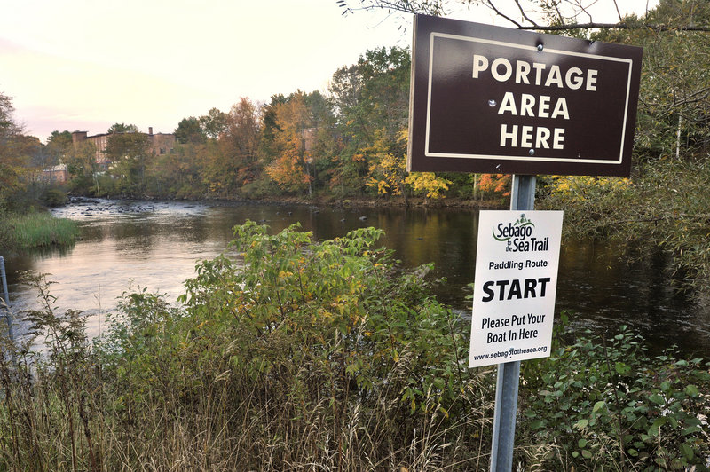 Completing the Sebago to the Sea Trail, which opens another leg Saturday, will require paddling across a section of the Presumpscot River.