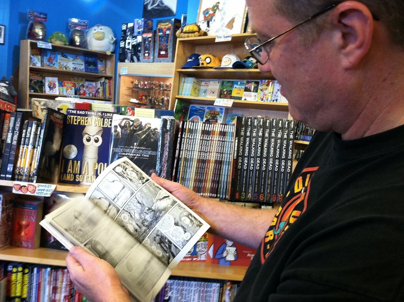 Rich Lowell, co-owner of Casablanca Comics in Portland, says zombie comic books are “hugely popular.”