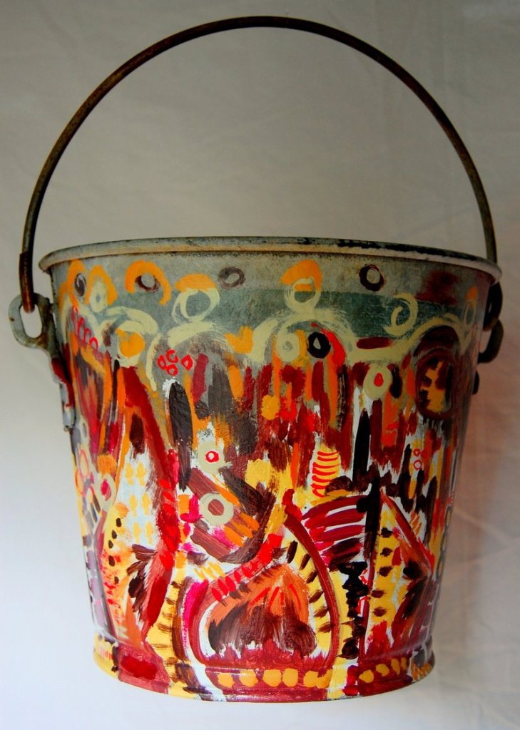 “Bucket of Chicken” by artist Matt Demers, who worked with Snafu Acres in Monmouth