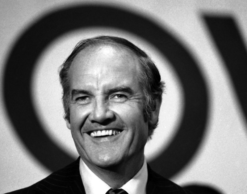 Presidential candidate Sen. George McGovern, D-S.D., addresses hospital and health care workers in New York on Oct. 4, 1972. A little more than a month later, Republican incumbent Richard Nixon was re-elected in a landslide.