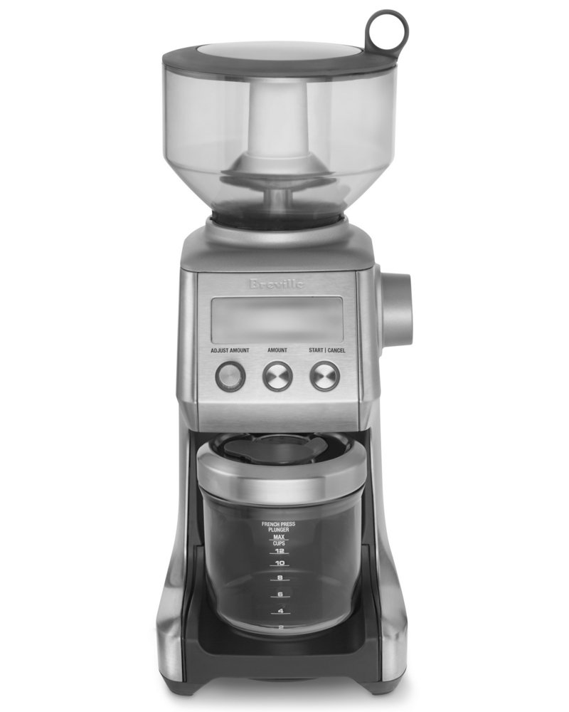 The Breville Burr Grinder has 25 different settings. Coffee experts say that burr grinders yield a more consistent texture that results in a better brew.