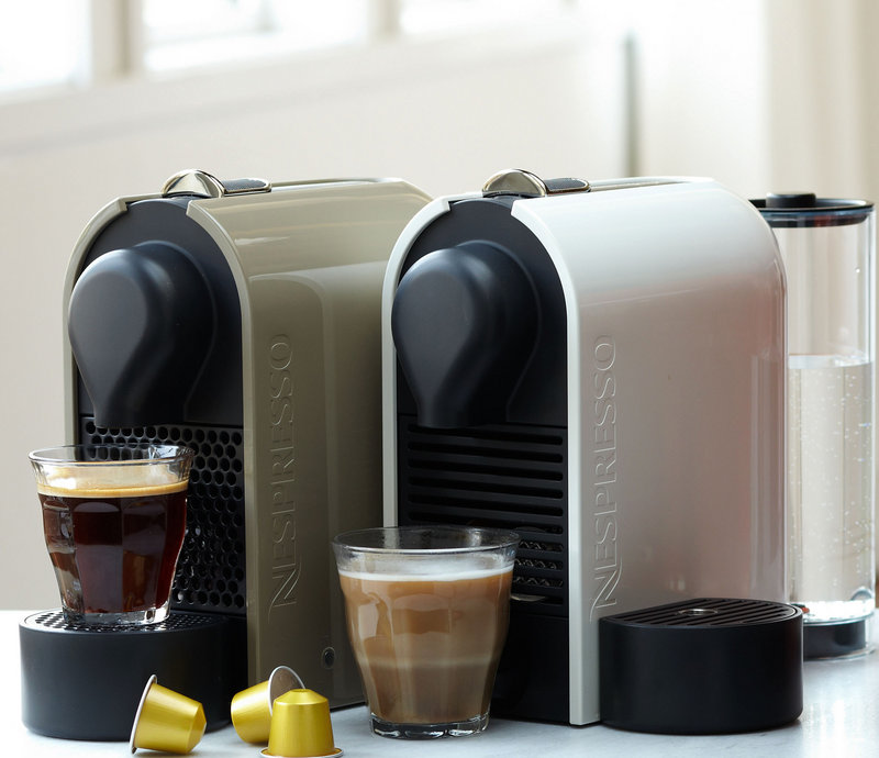 The Nespresso U coffee maker has a slim profile well-suited for smaller kitchens.