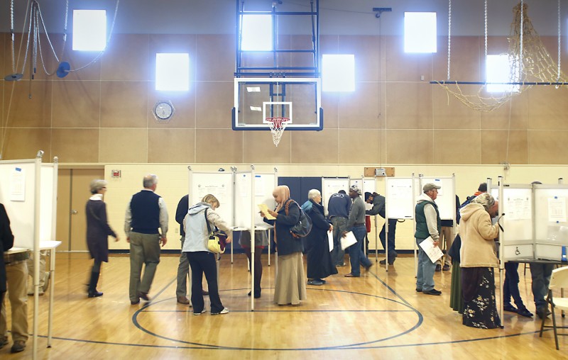High voter turnout at the East End Elementary School in Portland on Tuesday morning November 6, 2012. Tim Greenway/Staff Photographer