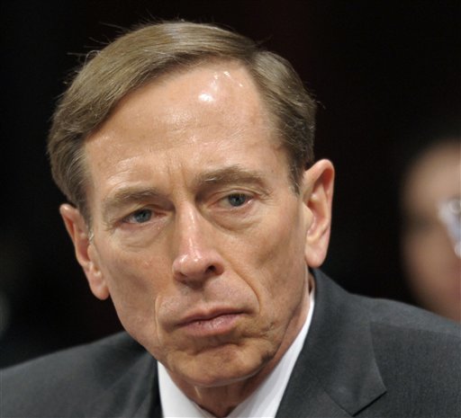 CIA Director David Petraeus testifies on Capitol Hill in this Feb. 2, 2012, photo.