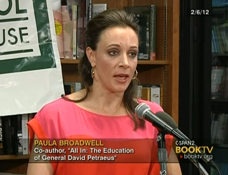 Paula Broadwell speaks about the book she co-authored, "All In: The Education of General David Petraeus," earlier this year at an event shown on C-SPAN.